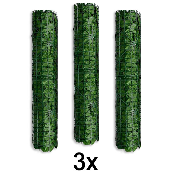 3x Panel ze sztucznych liści chroniący prywatność | LEAFPANEL