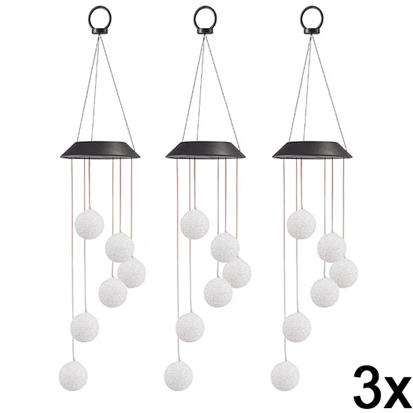 3x Solarna lampa wisząca LED | AURAWIND